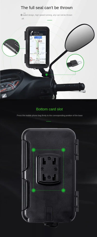 Waterproof Motorcycle Phone Holder Mount On Handlebar - Smarsty
