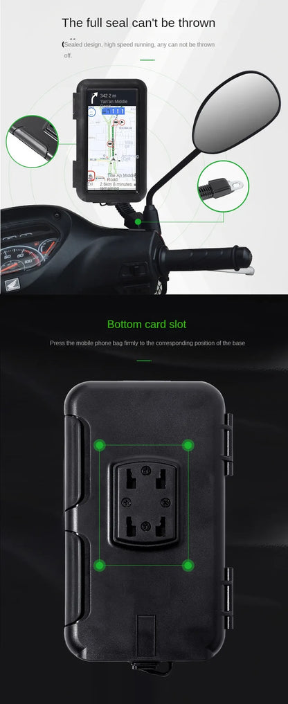 Waterproof Motorcycle Phone Holder Mount On Handlebar - Smarsty