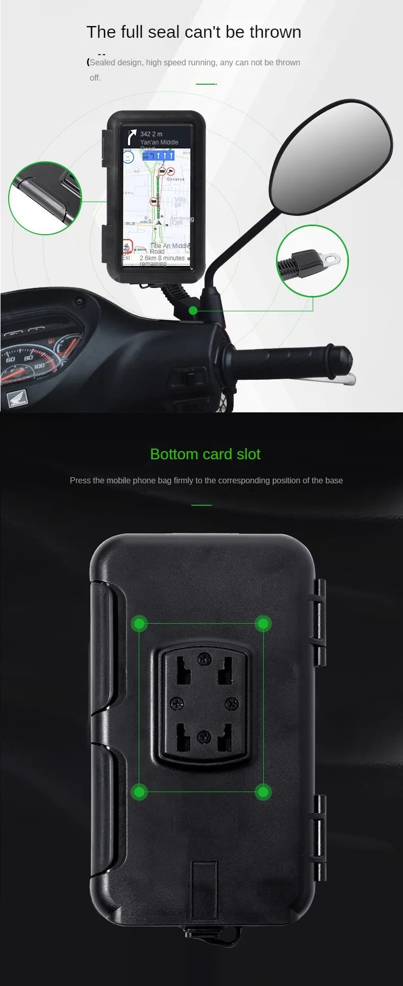 Waterproof Motorcycle Phone Holder Mount On Handlebar - Smarsty