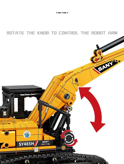 SEMBO BLOCK 1022pcs Excavator Models Building Blocks MOC City Construction Engineering Vehicle Bricks Educational Toys Boys Gift - Smarsty