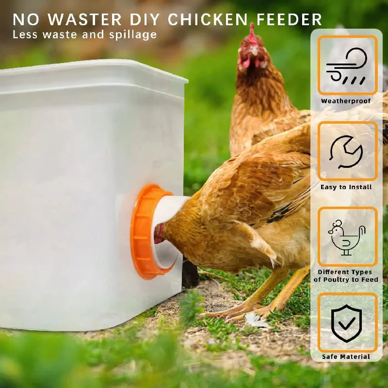 Rainproof Automatic Chicken Feeder for Easy Self Feeding - Smarsty