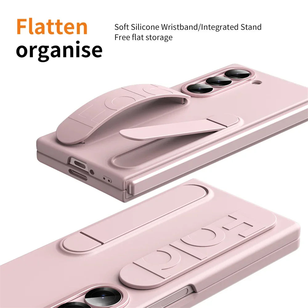 Premium Galaxy Z Fold Hand Strap Case With Folding Stand - Smarsty