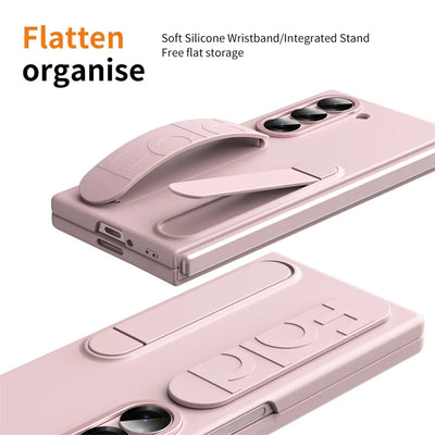 Premium Galaxy Z Fold Hand Strap Case With Folding Stand - Smarsty
