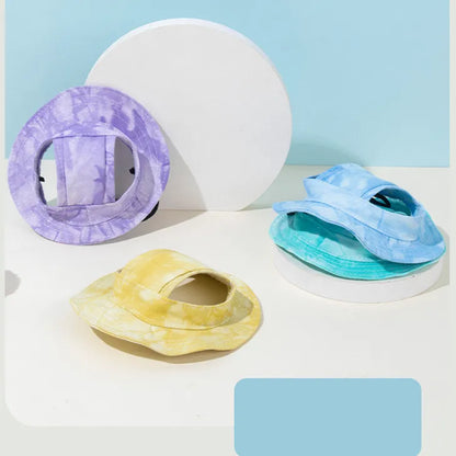 Cotton Cat Sun Hat With Ear Holes For Pets - Smarsty