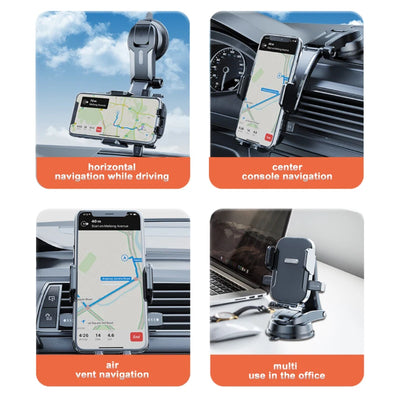 SEAMETAL Car Dashboard Phone Bracket Universal Auto Cellphone Stand For GPS Navigation Universal Desk Windshield Hanging Holder - Smarsty