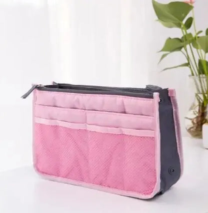 Multi Functional Large Capacity Makeup Bag Portable Double Zipper Toiletries Travel Storage Bag Mommy Bag Multi Pocket Cosmetic - Smarsty