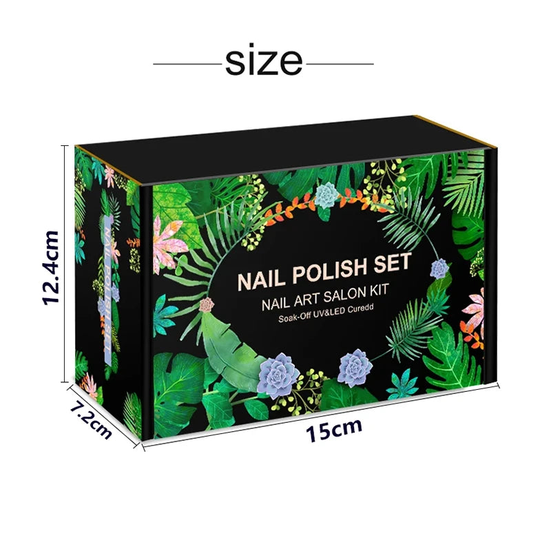 LNWPYH 26 Color Gel Nail Polish Set with Base and Top Coat - Smarsty