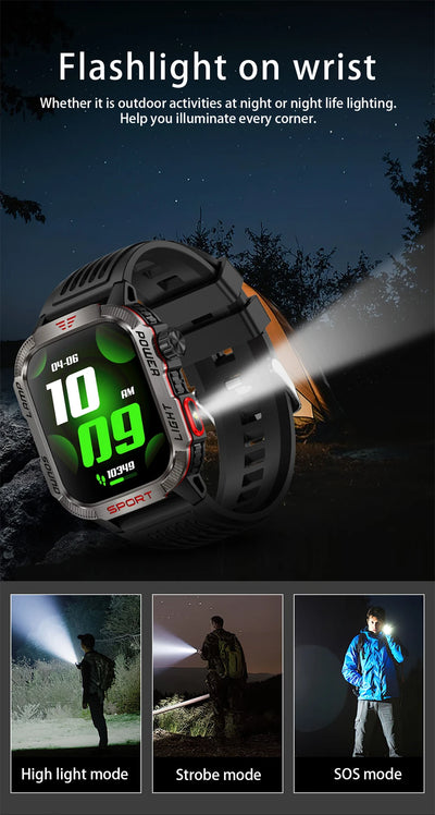 Military GPS Smart Watch with Bluetooth Call Feature - Smarsty