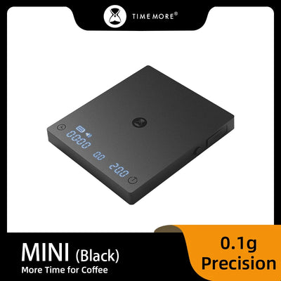 TIMEMORE Store Black Mirror Mini New Espresso Coffee Food Kitchen Scale With Time USB Light Weight Digital Scale by Smarsty