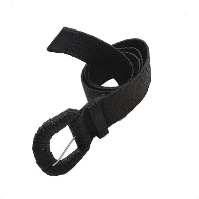 Retro Women Braided Wide Pin Buckle Belt Summer Fashion - Smarsty