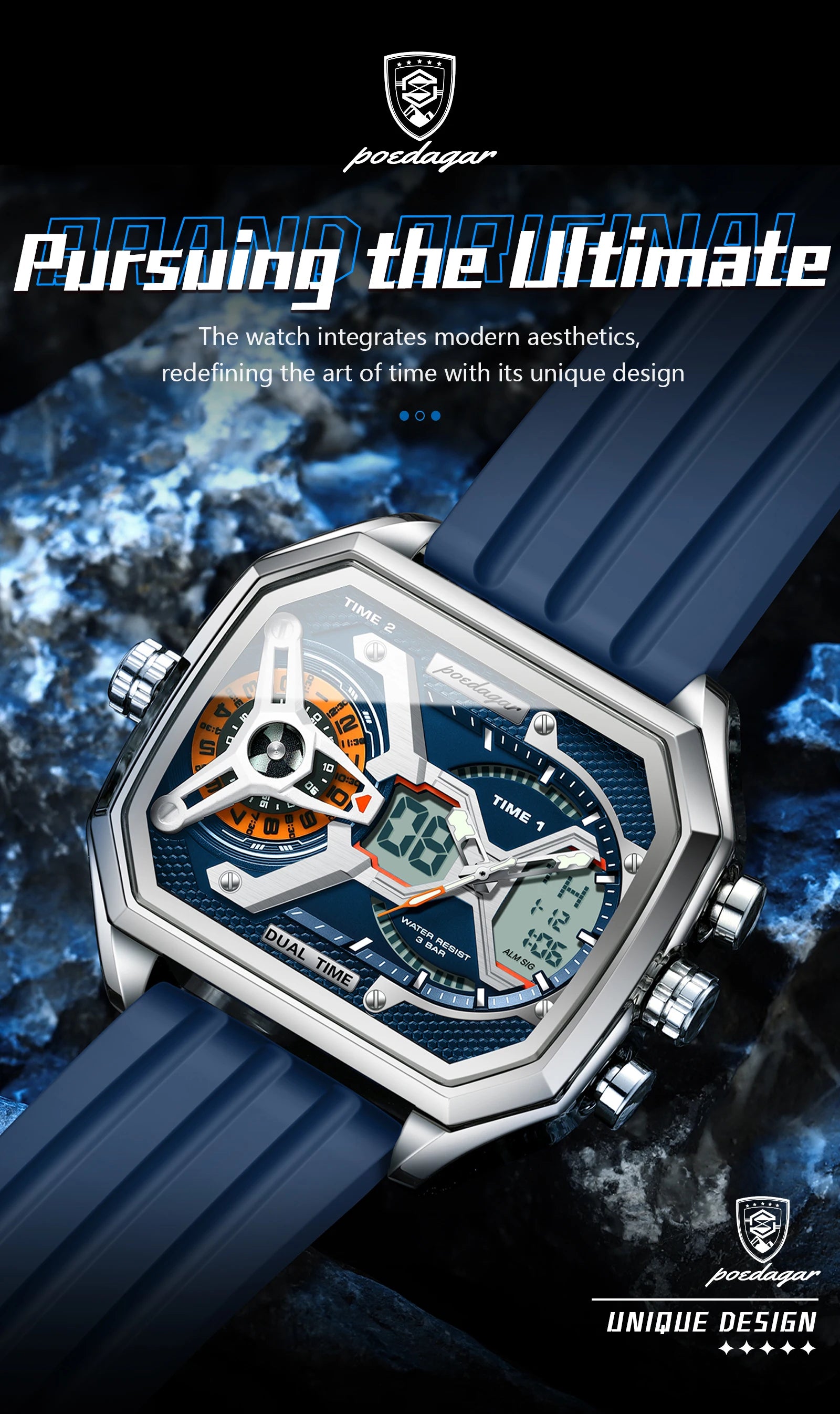 Luxury Men’s Luminous Quartz Watch with LED Calendar - Smarsty