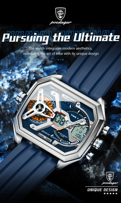 Luxury Men’s Luminous Quartz Watch with LED Calendar - Smarsty