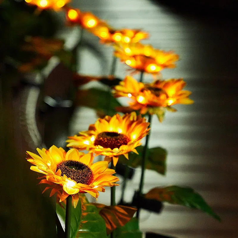Solar LED Sunflower Outdoor Lawn Light for Garden Decor - Smarsty