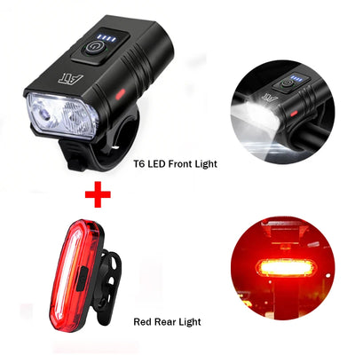 LED Bicycle Front Light Type-C Rechargeable Bicycle Headlight MTB Road Bike Headlamp Easy to Install Cycling Accessories - Smarsty