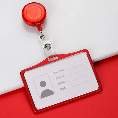 Employee Aluminium Alloy Plastic Credit Card  ID Card Cover Case Work Identity Badge Card Cover Bag Women Men Work Card Holders - Smarsty