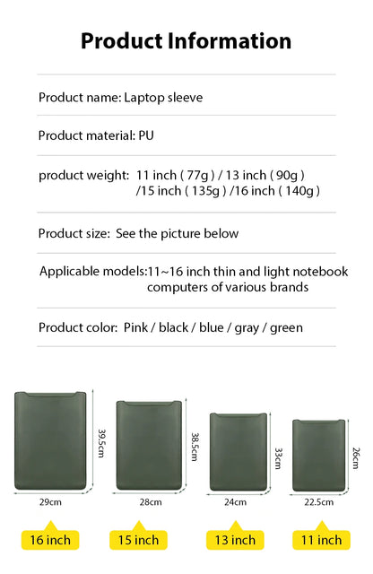 Waterproof Laptop Sleeve Case With Non Magnetic Design