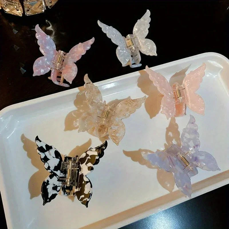 Butterfly Acetate Hair Clip Lightweight Gradient Tie Dye - Smarsty