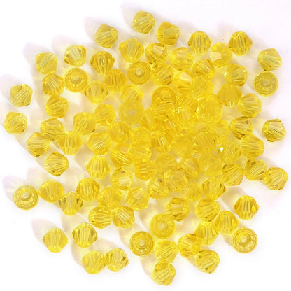 100Pcs 4MM Glass Bicone Beads for Jewelry Making - Smarsty