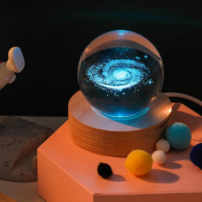 3D Crystal Galaxy Night Light for Home Decor - Smarsty