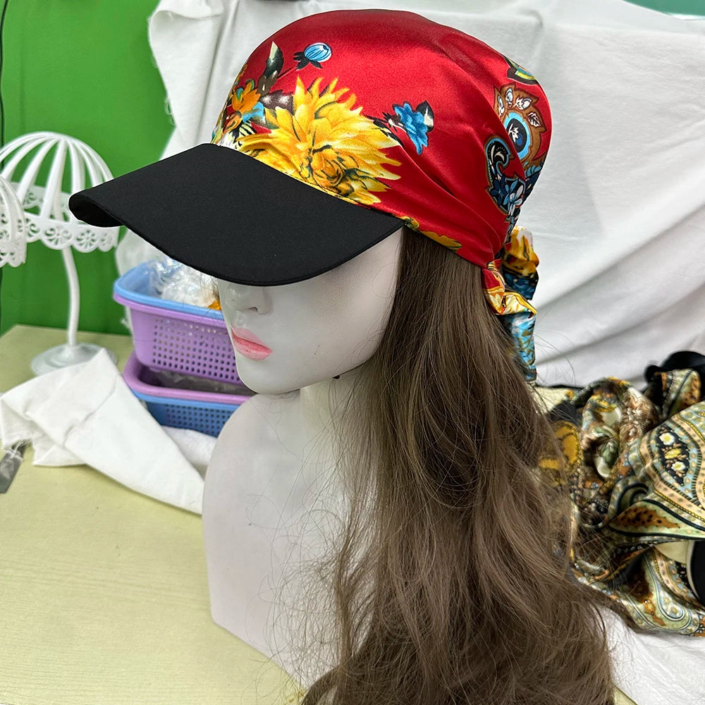 Women Printed Sunscreen Baseball Cap Sun Protection Packable - Smarsty