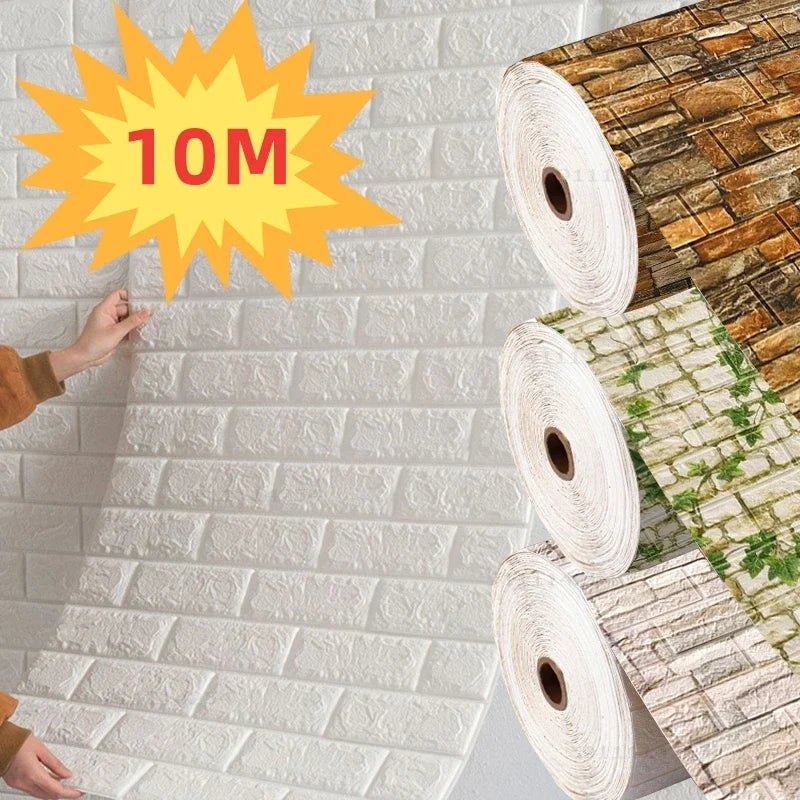 Self-Adhesive 3D Brick Wallpaper for Stylish Decor - Smarsty