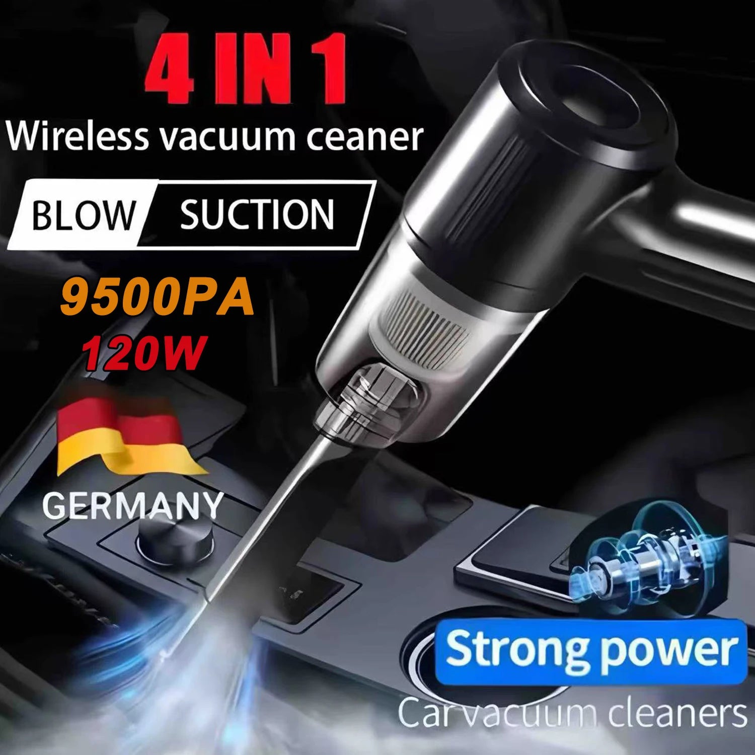 USB Charging Car Vacuum Cleaner High Power Auto Cleaning - Smarsty