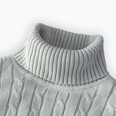 New Turtleneck Sweater Casual Men's Rollneck Knitted Sweater Keep Warm Men Jumper Woolen Sweater - Smarsty