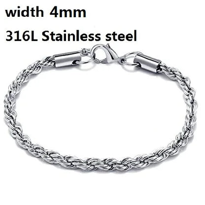 316L Stainless Steel Cuban Chain Bracelet for All - Smarsty