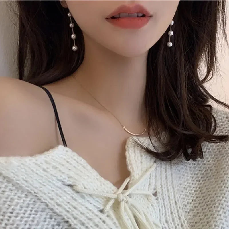 Fashion Pearl Drop Earrings for Women Cute Bridal Jewelry 2024 - Smarsty