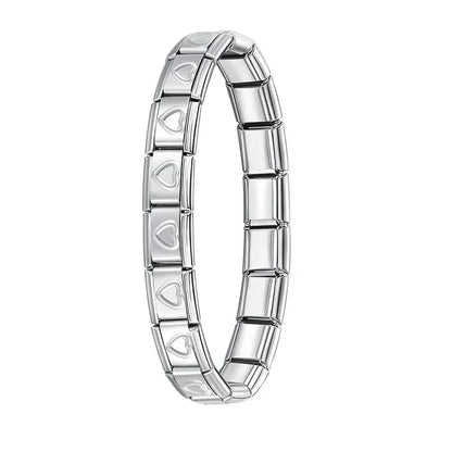 Hapiship Italian Stainless Steel Elastic Charm Bracelet - Smarsty