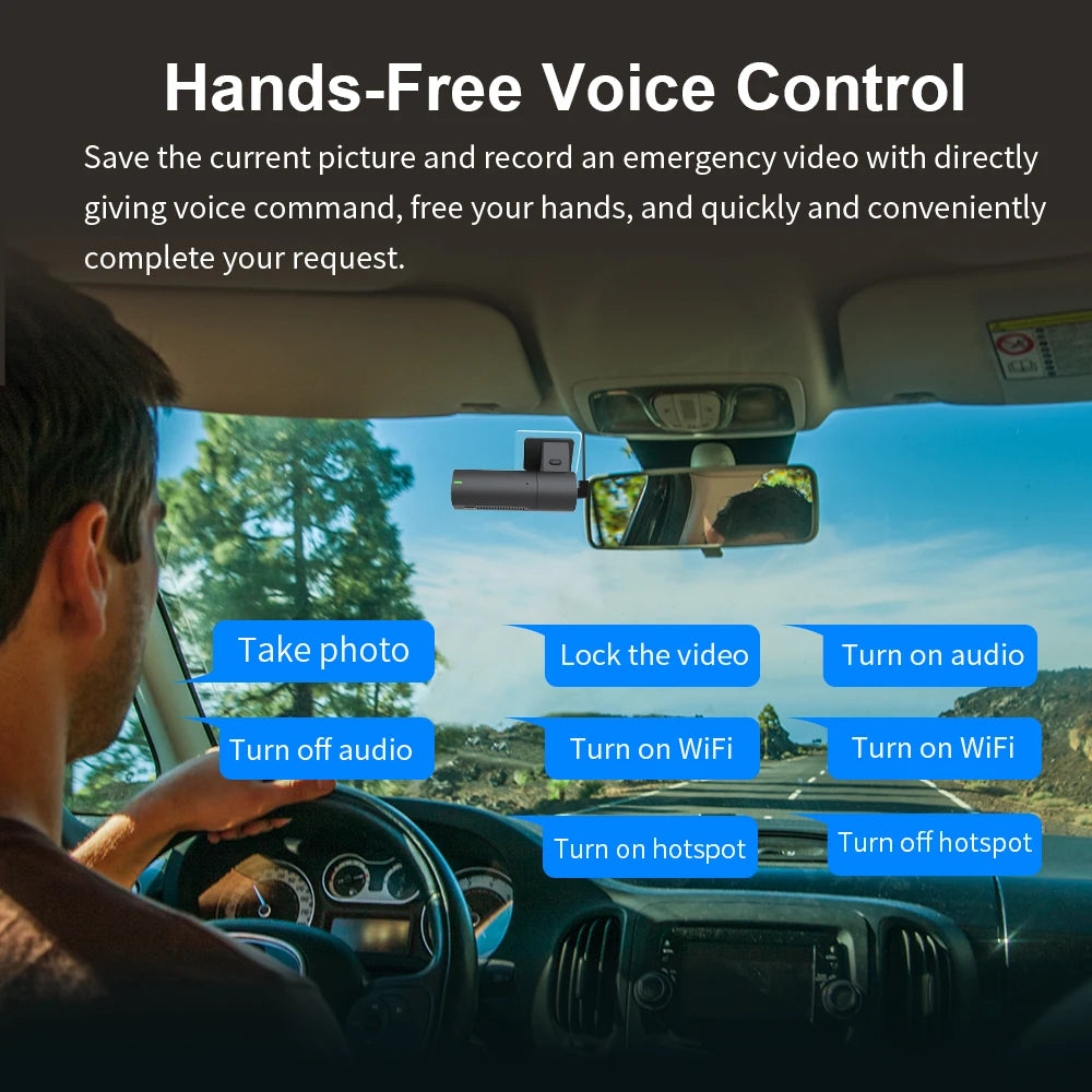 Car Dash Cam 2K Video Recorder With Night Vision WiFi - Smarsty