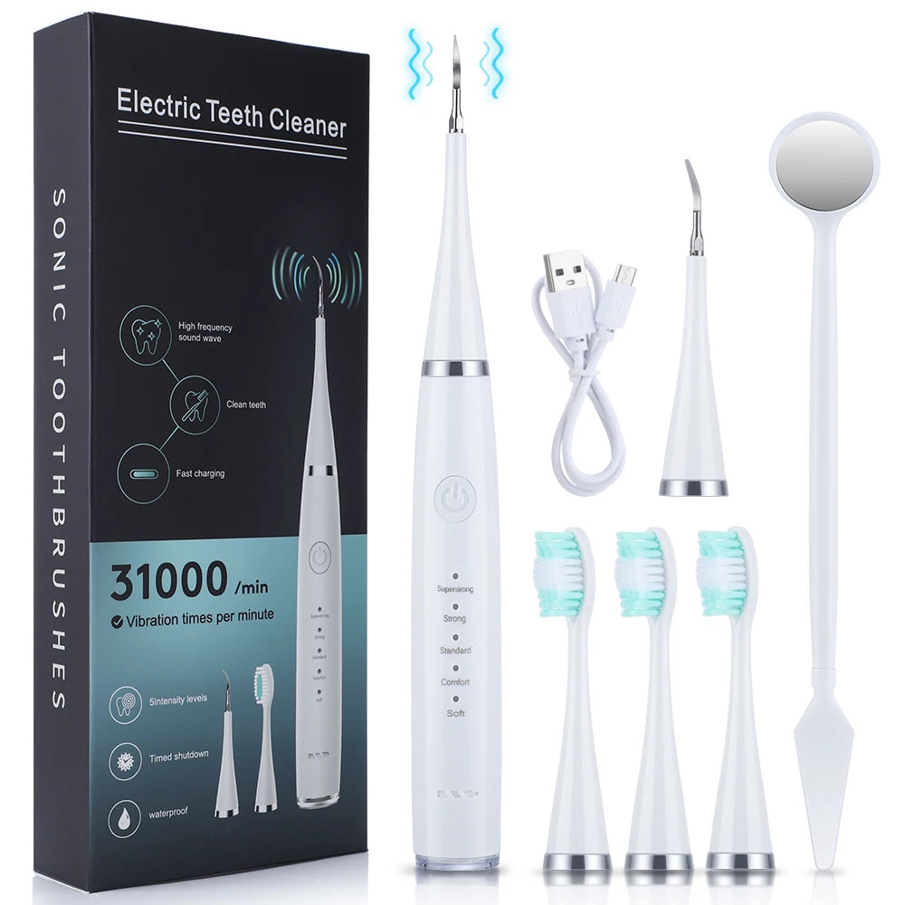 6 in 1 Ultrasonic Dental Cleaner for Effective Plaque Removal - Smarsty