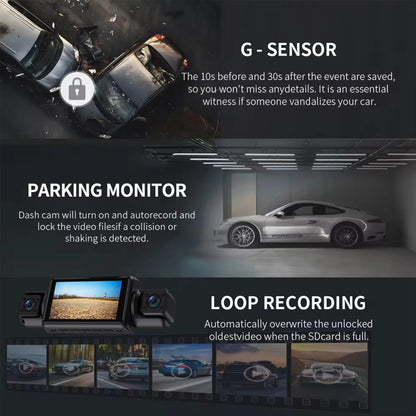 4Channel WiFi Dash Cam Night Vision With Loop Recording - Smarsty