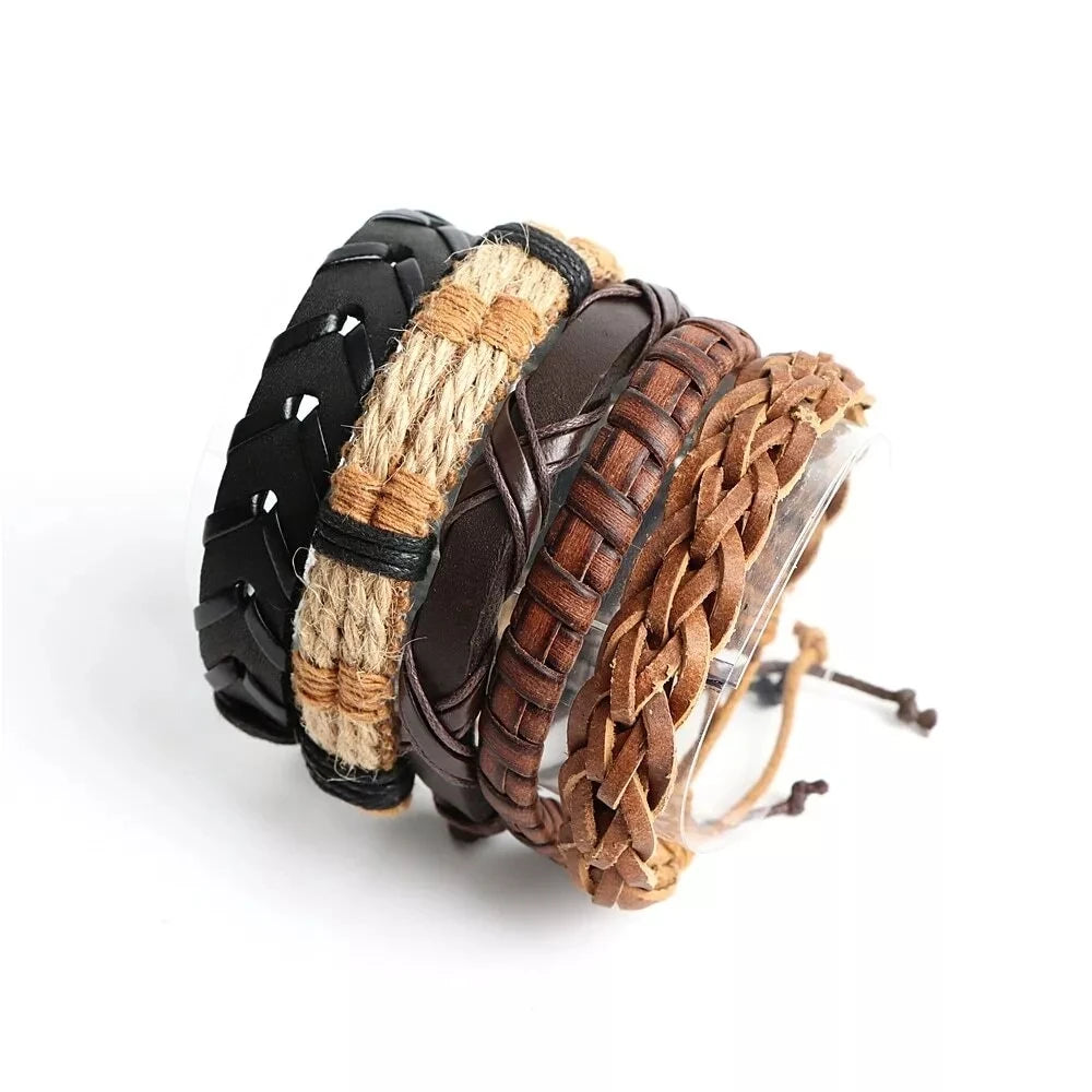 Braided Leather Bracelets for Men and Women Handmade - Smarsty