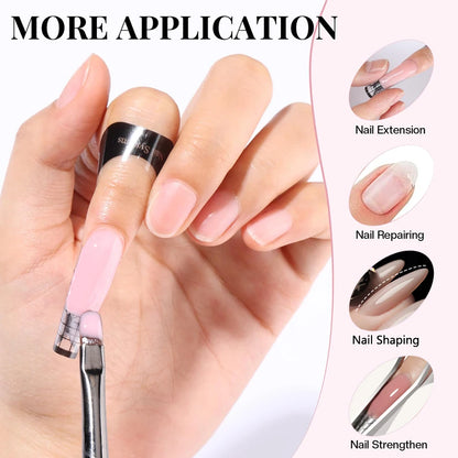 Milky White Builder Gel For Nail Extensions 30ML Self Leveling Formula - Smarsty