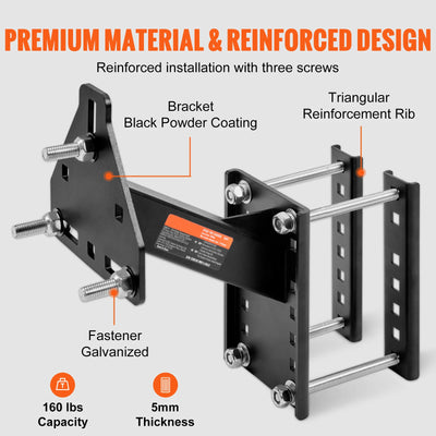 SucceBuy 160 lbs Spare Tire Carrier with Mounting Screws Bracket Lugs On Bolt Patterns Tire Mount Wheel Holder for Trailers RV - Smarsty