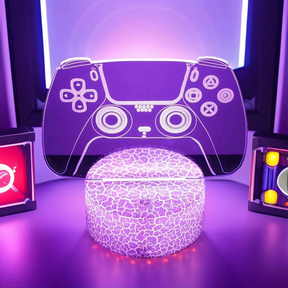 Neon Gamer 3D LED Night Light for Kids - Smarsty