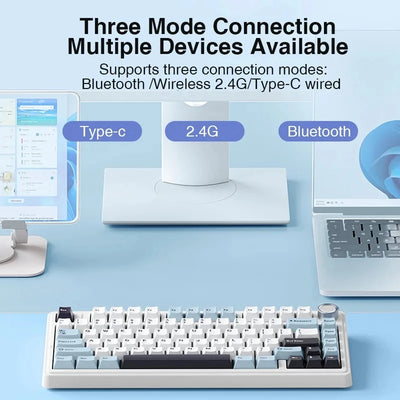 Wireless Mechanical Keyboard 75 Layout RGB Gasket Structure - Smarsty