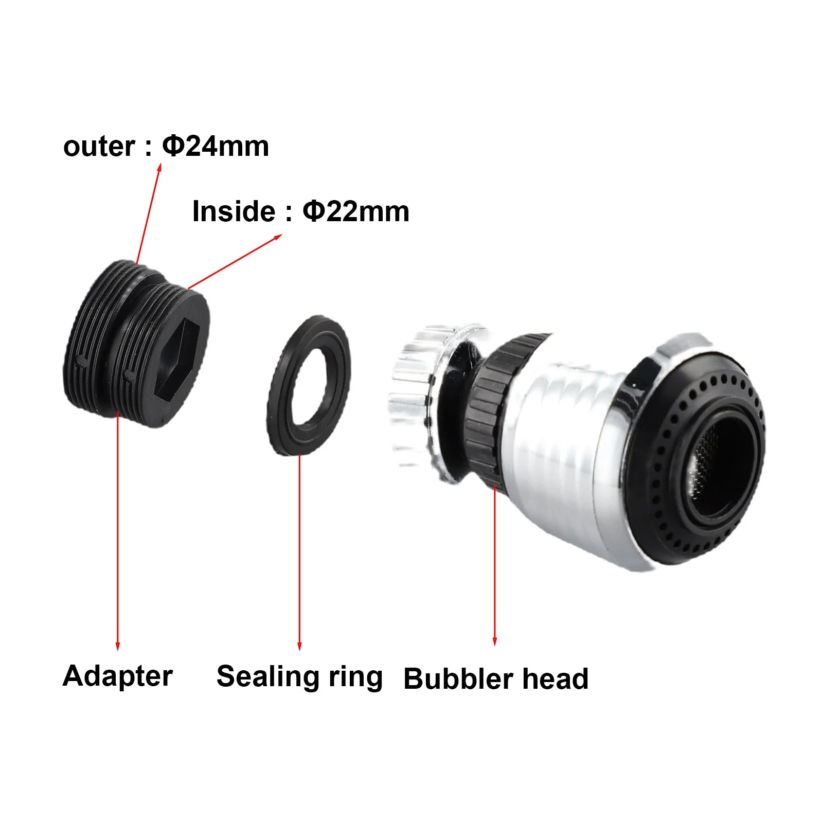 360 Degree Rotating Faucet Nozzle for Water Savings - Smarsty