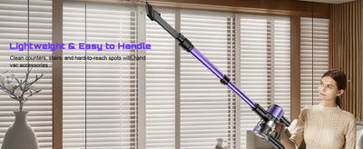 Cordless Vacuum Cleaner, 55Kpa/500W/45min 10 in 1 Powerful Stick Lightweight Vacuum Cleaner for Home Pet Hair/Hard Floor/Carpet - Smarsty