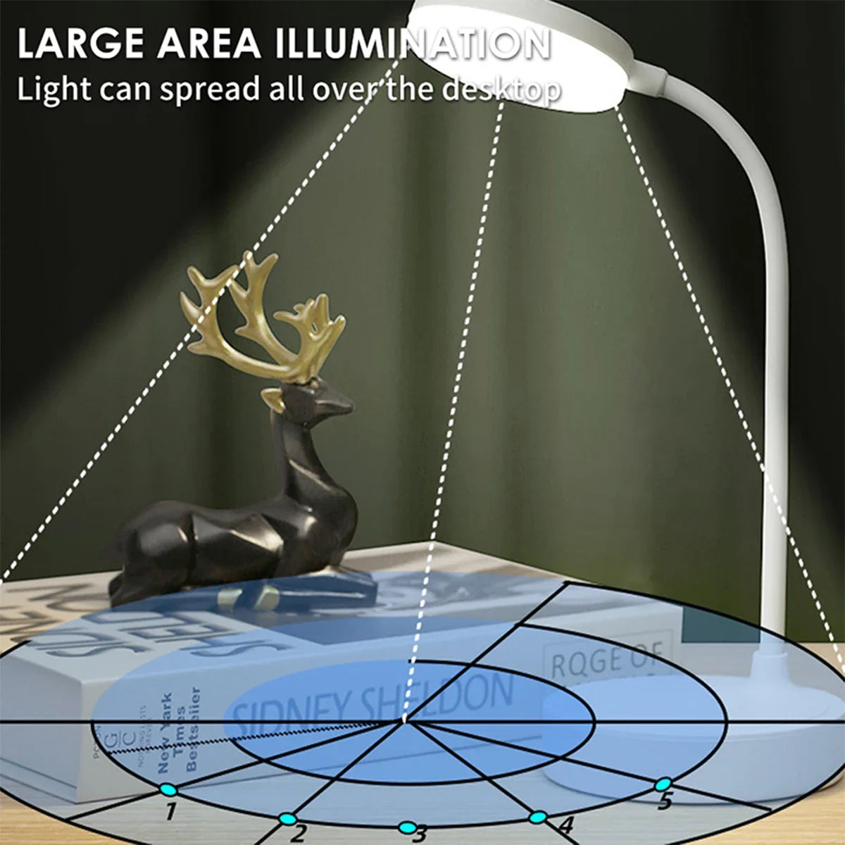 Portable LED Desk Lamp with Eye Protection Dimming - Smarsty