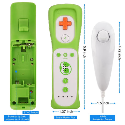 Nunchuck Controller Set with Motion Plus for Wii - Smarsty