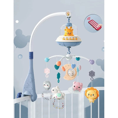 Musical Baby Crib Mobile with Lights Music Projection for Infants Remote Control Crib Toys for Newborn Baby Mobile for Crib Toys - Smarsty