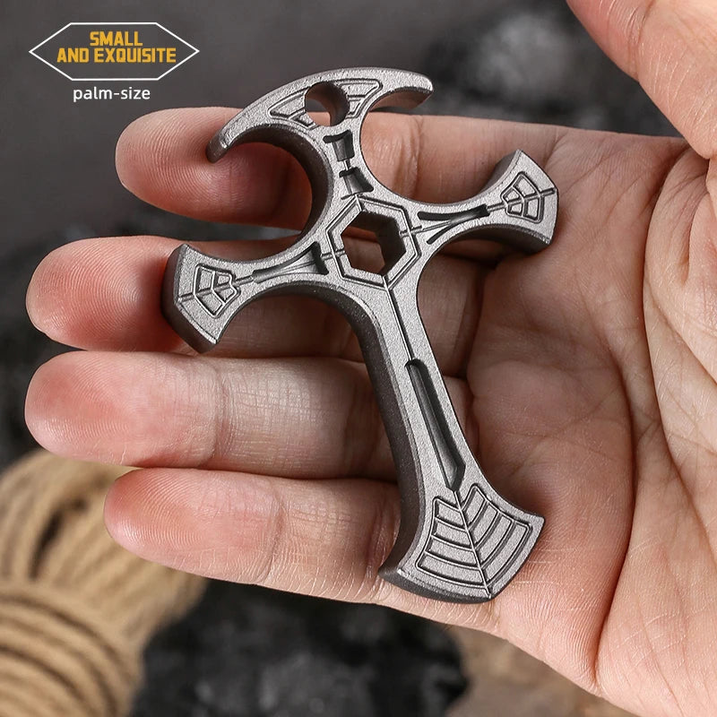 Tactical defense cross pendant, self-defense cool equipment, fashionable and exquisite, unique gift for friends.