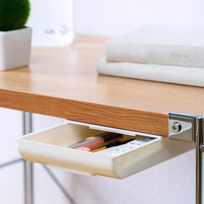 Storage Rack Self Stick Pencil Tray Desk Table Storage Drawer Organizer Box Under Desk Stand Self-Adhesive Under-Drawer Storage by Smarsty