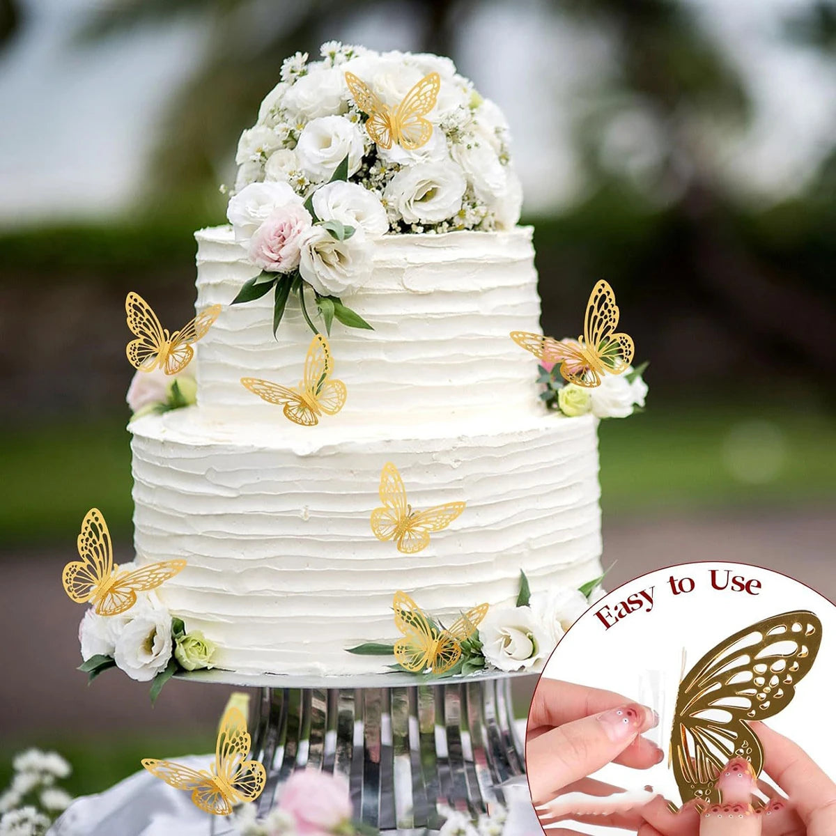 Gold 3D Butterfly Wall Decor Set for Parties - Smarsty