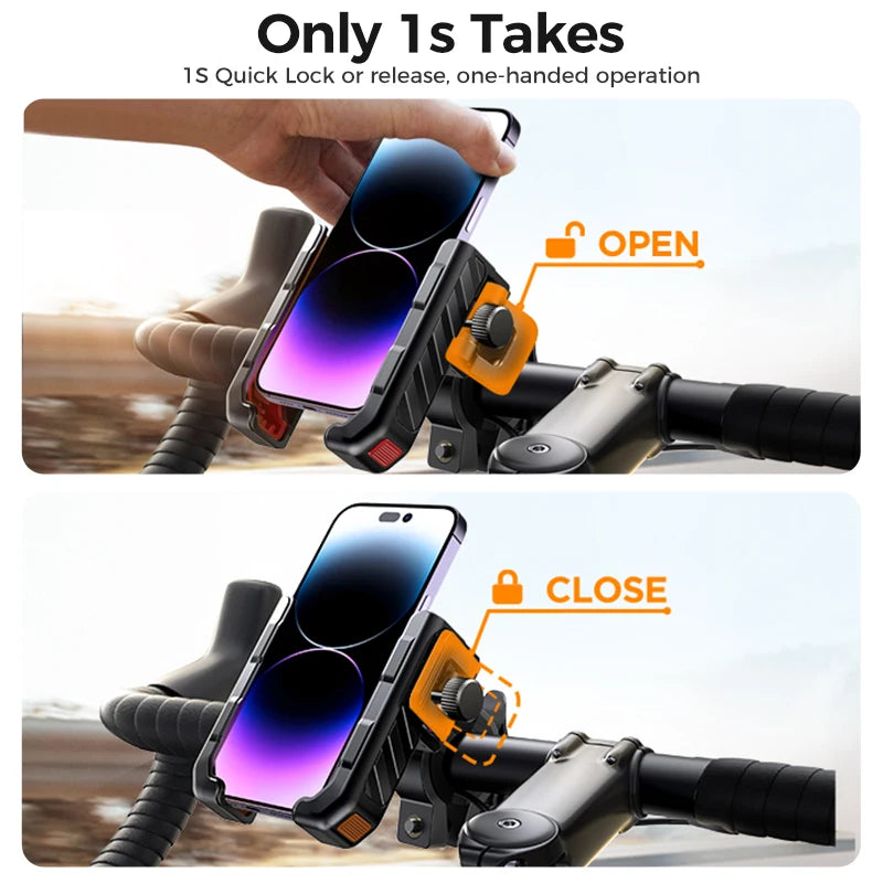 Universal Motorcycle Phone Holder With Quick Lock Mount - Smarsty
