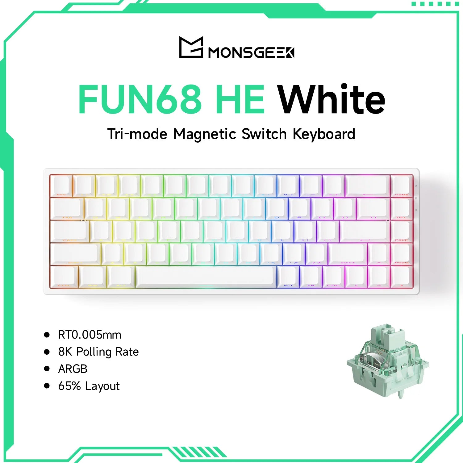 MonsGeek 60 Percent Mechanical Gaming Keyboard For Esports