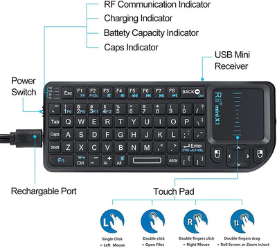 Mini Wireless Keyboard With Touchpad For Android TV Box - Smarsty