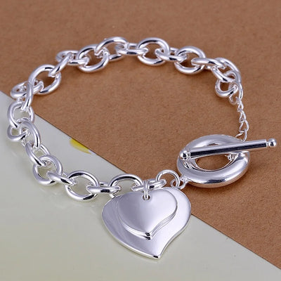 Sterling Silver Square Chain Bracelet Unisex Gift - Smarsty